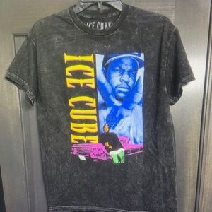 Ice Cube Graphic Tee - Black with Multicolor Print